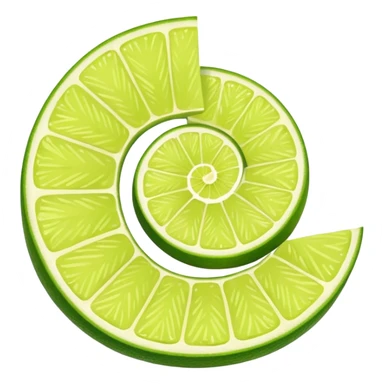 lime peel spiral sticker