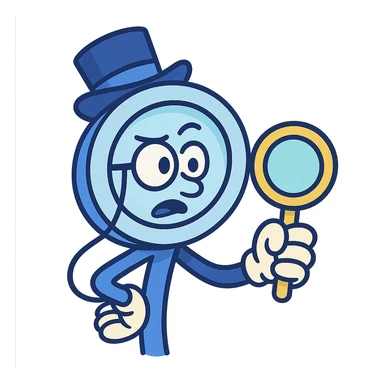 monocle icon in flat-toon style, using primary colors #EDF6FE, #69CEFF, #4858FF and secondary colors #5AEEFE, #465AFE, #D0F2E3, #ADE0FE sticker