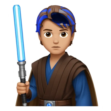 star wars Jedi Knight Anakin with blue lightsaber sticker