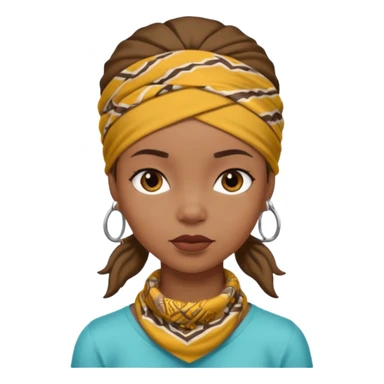 African American girl thats a bit skinny with bandanna on head sticker