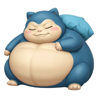 Sleeping snorlax pokemon not realistoc 2d emoji sticker