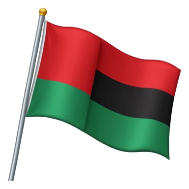 plain Flag with Red, Black and Green horizontal stripes flag   sticker