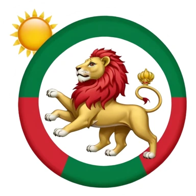 Iranian flag when javid shah was in power sticker