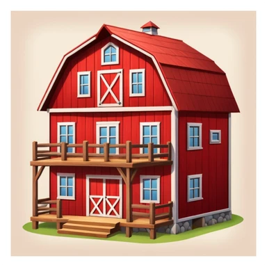 Red barn apartment upstairs  sticker