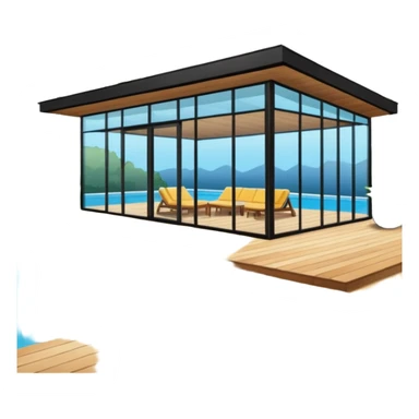 pool house sticker