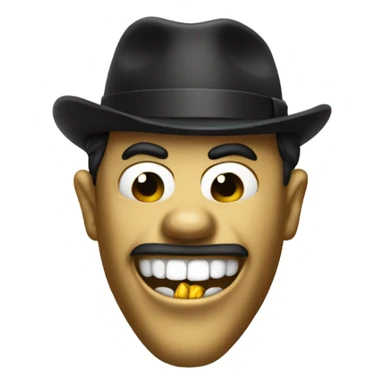 Gangster golden tooth  sticker