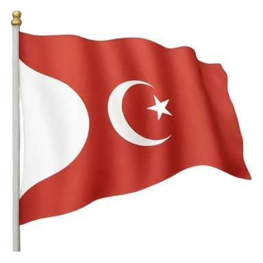 Turkish flag in reversed colours with a red stripe at the top and bottom  sticker