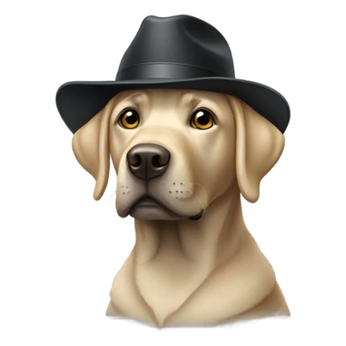 Black Labrador in hat sticker