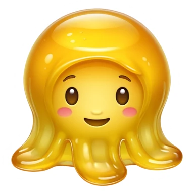 Yellow eatable jelly  sticker