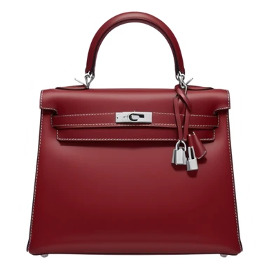 hermes kelly bag dark red silver hardware sticker
