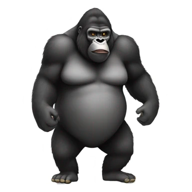 Big fat gorilla holding a banana sticker
