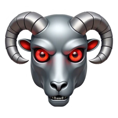 A Ram head in the terminator style sticker