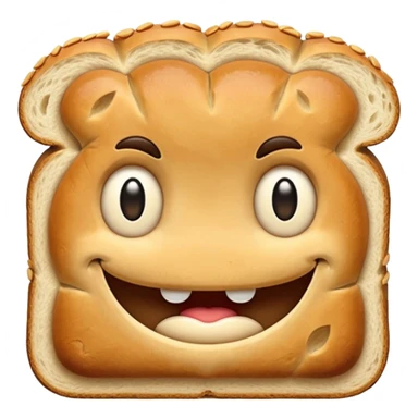 Bread with a big jawline sticker