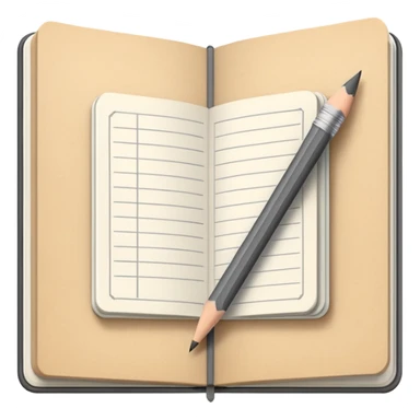 open sketchbook with a pencil on it sticker