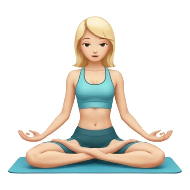 Nude woman, thin blonde, C Cup, lying in yoga posture, cobra pose sticker