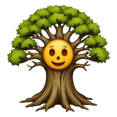 hallow tree, negative : emoji. sticker