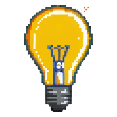 glowing incandescent light bulb sticker