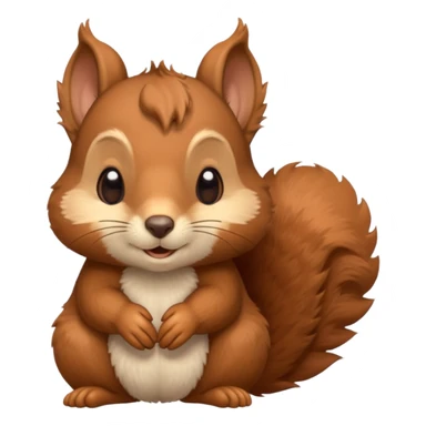 cosy squirrel eyes closed sticker
