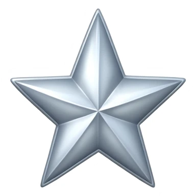 Silver bright star sticker