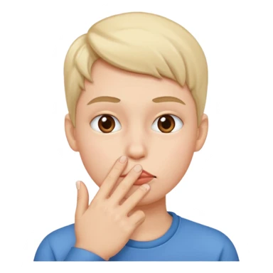 Kissy face with pinched fingers sticker