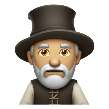 Angry pilgrim pointing forward   sticker
