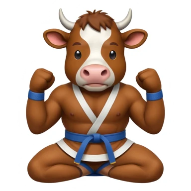 Cow jiu jitsu sticker