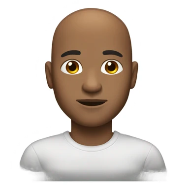 A man with a bit dark skin not too dark and not white too and very small hair almost bald sticker