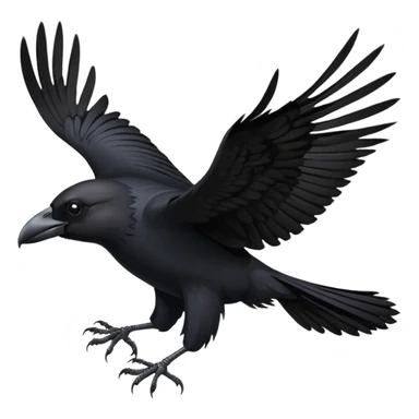 flying crow sticker