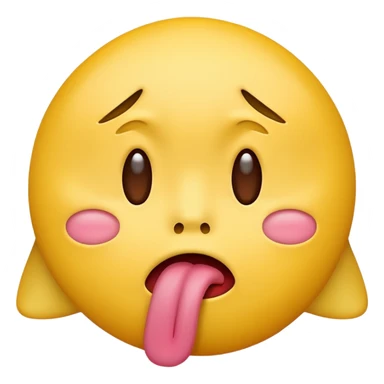 sad face emoji with tounge out sticker