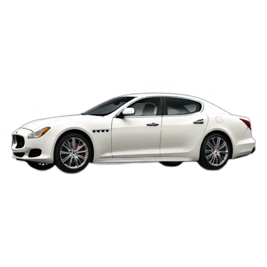 Maserati Quattroporte white sticker
