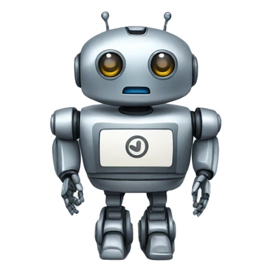 a robot greeting the viewer sticker