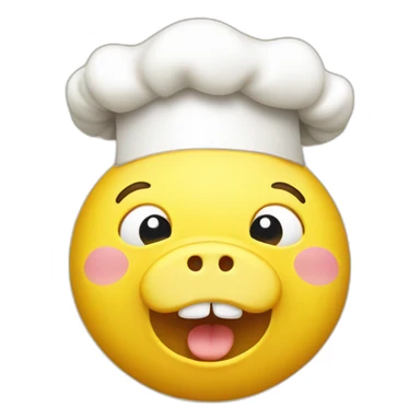  yellow pig chef face android phone style sticker