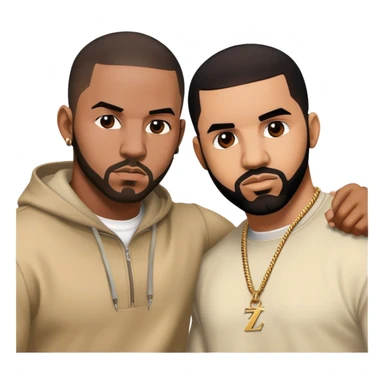 Kendrick Lamar and Drake fighting sticker