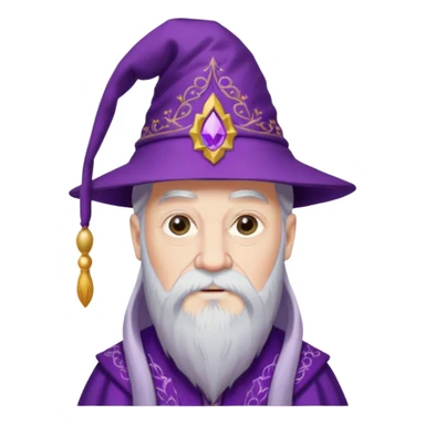 dumbledore wear purple magic hat sticker
