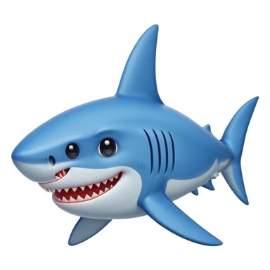Please create the shark emoji with star eyes for me to copy and paste sticker