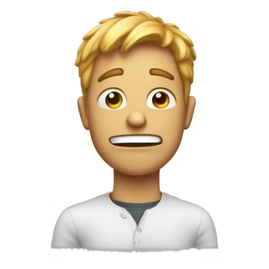 guy cringing sticker