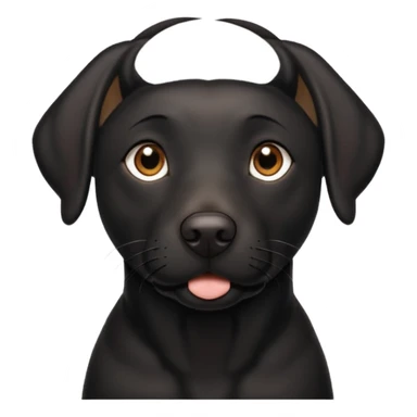Perro Labrador  negro adulto sticker