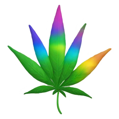 weed rainbow sticker