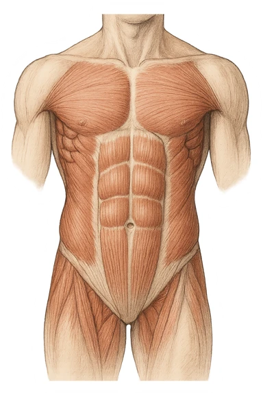 muscoli del core (addominali) senza scritted sticker