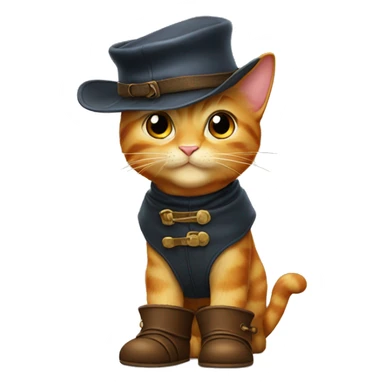 Puss in Boots wearing cap and boots sticker