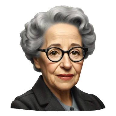 portrait of old hannah arendt sticker