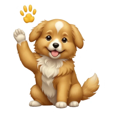 Cute dog reaching up to God sticker