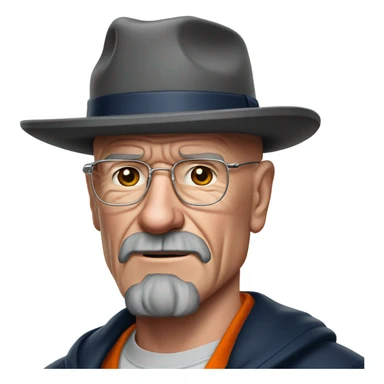 Walter white wearing a Chicago bears hat sticker