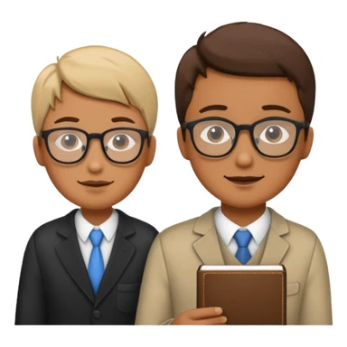 una persona dando asesoria a un estudiante sticker