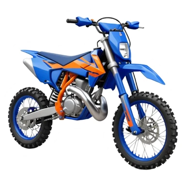 Blue dirt bike 85cc ktm sticker