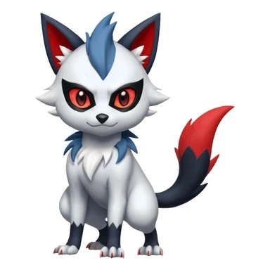 Skuntank-Sneasel-Litten-Absol-Zorua-Sprigatito-fusion, full body sticker