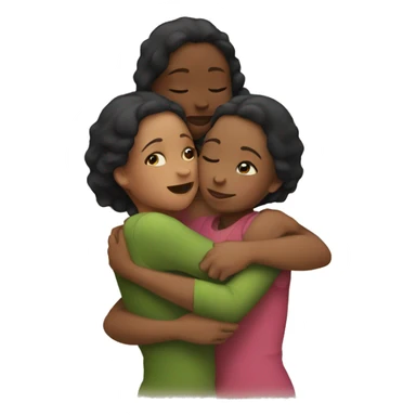 Sisters hugging sticker