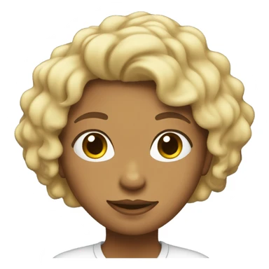 Chica con pelo rizado oscuro piel blanca y pecas  sticker