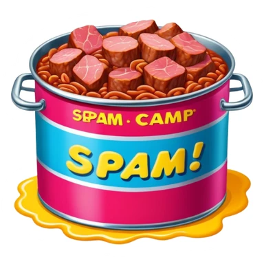 pop art SPAM meat slop warhol landscape  sticker