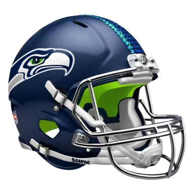 NFL Seahawks helmut with bling neon sticker